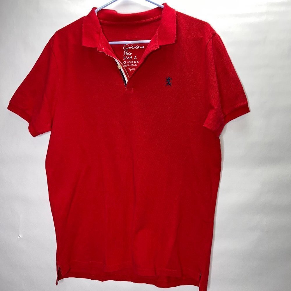 GIORDANO Tapered Fit Men's Polo Shirt Size Large